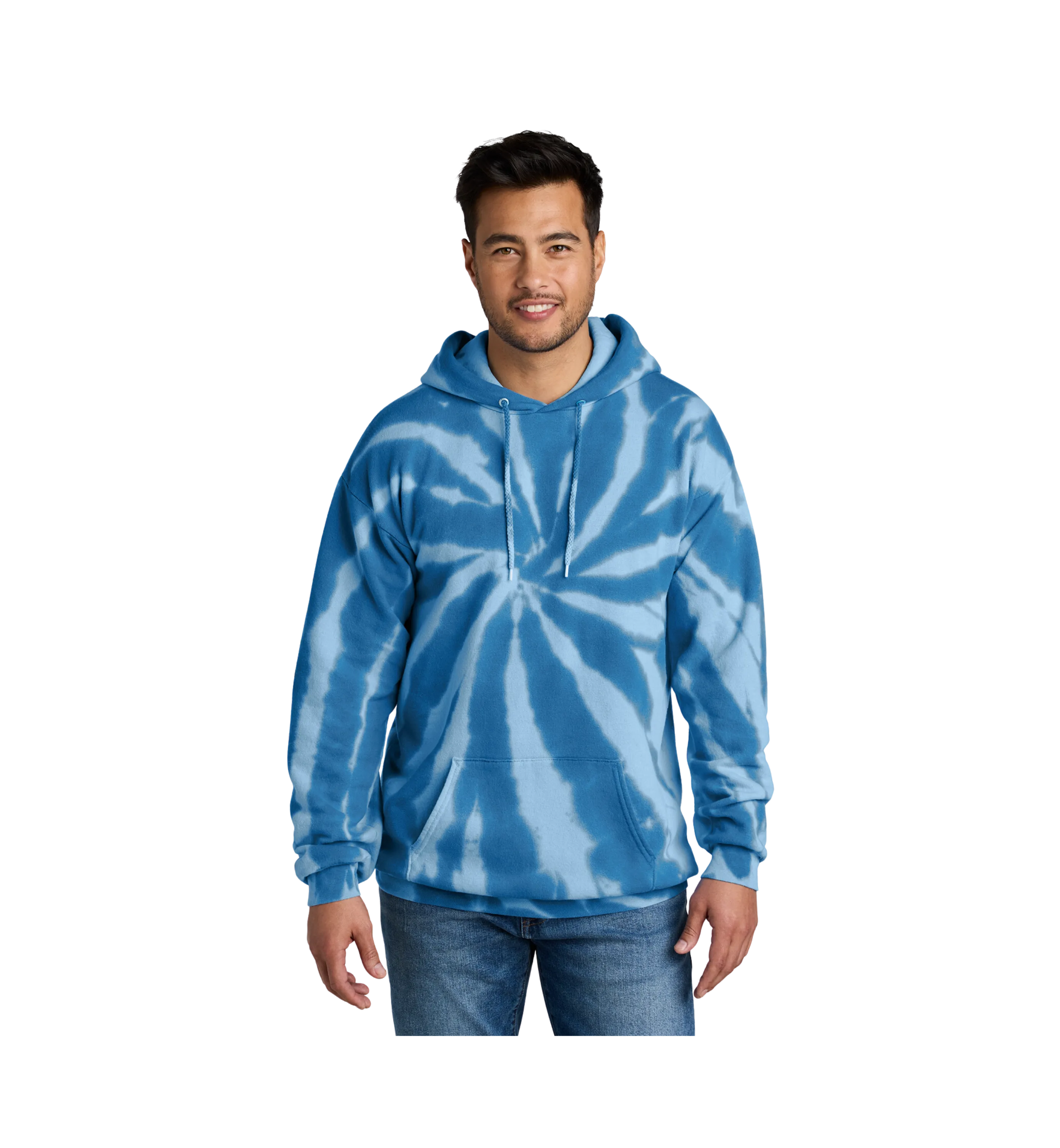 Custom Print Tie-Dye Pullover Hooded Sweatshirt