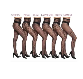 Damask Fishnet Tights