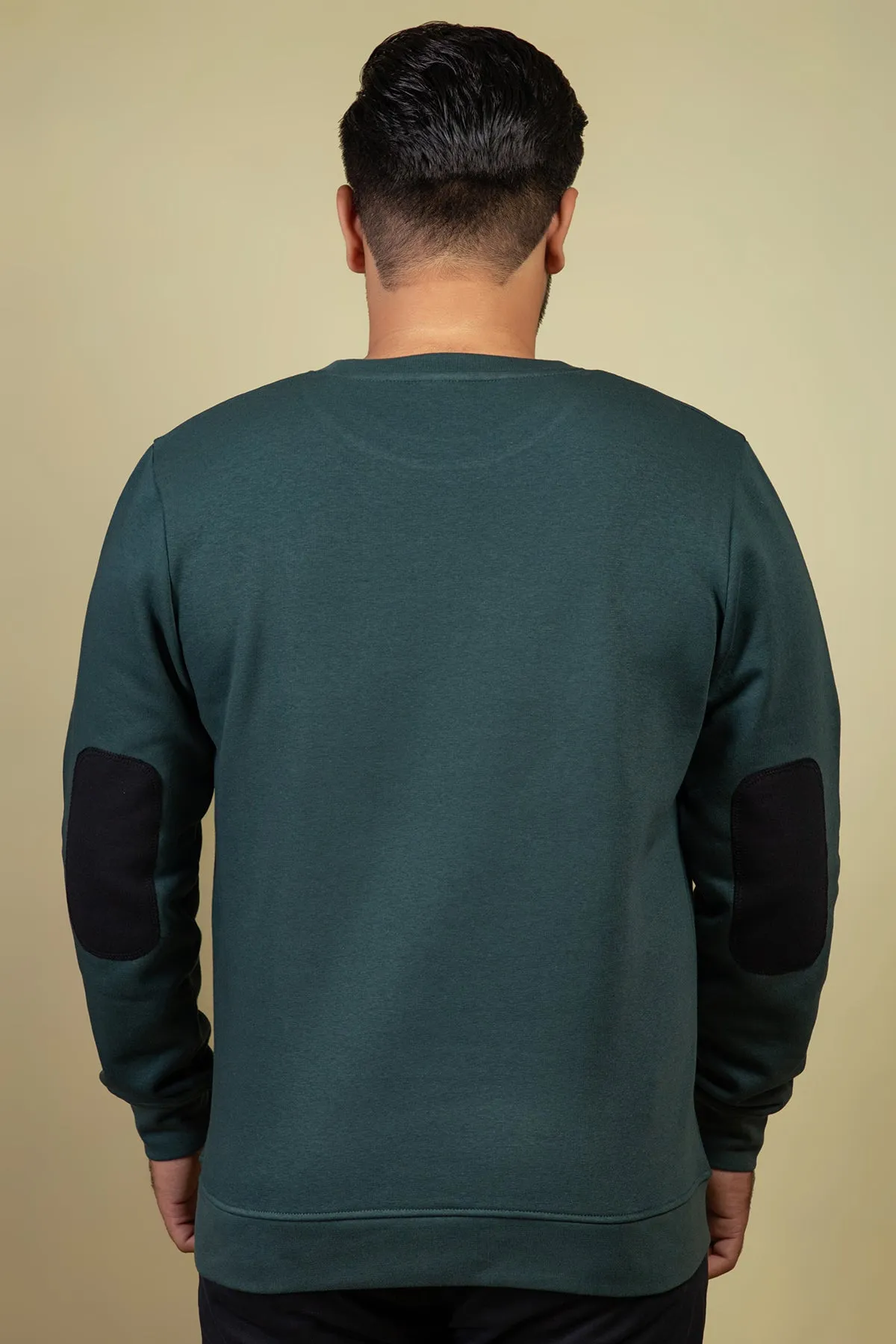 Deep Teal Resolute Embroidered Sweatshirt (Plus Size) - W23 - MSW077P