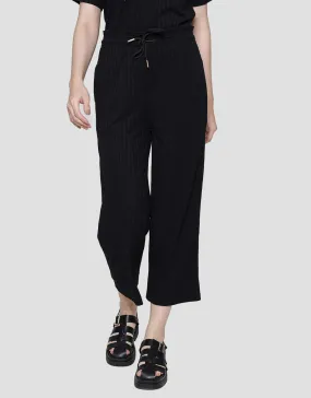Details Elastic Waist Celana Panjang Wanita