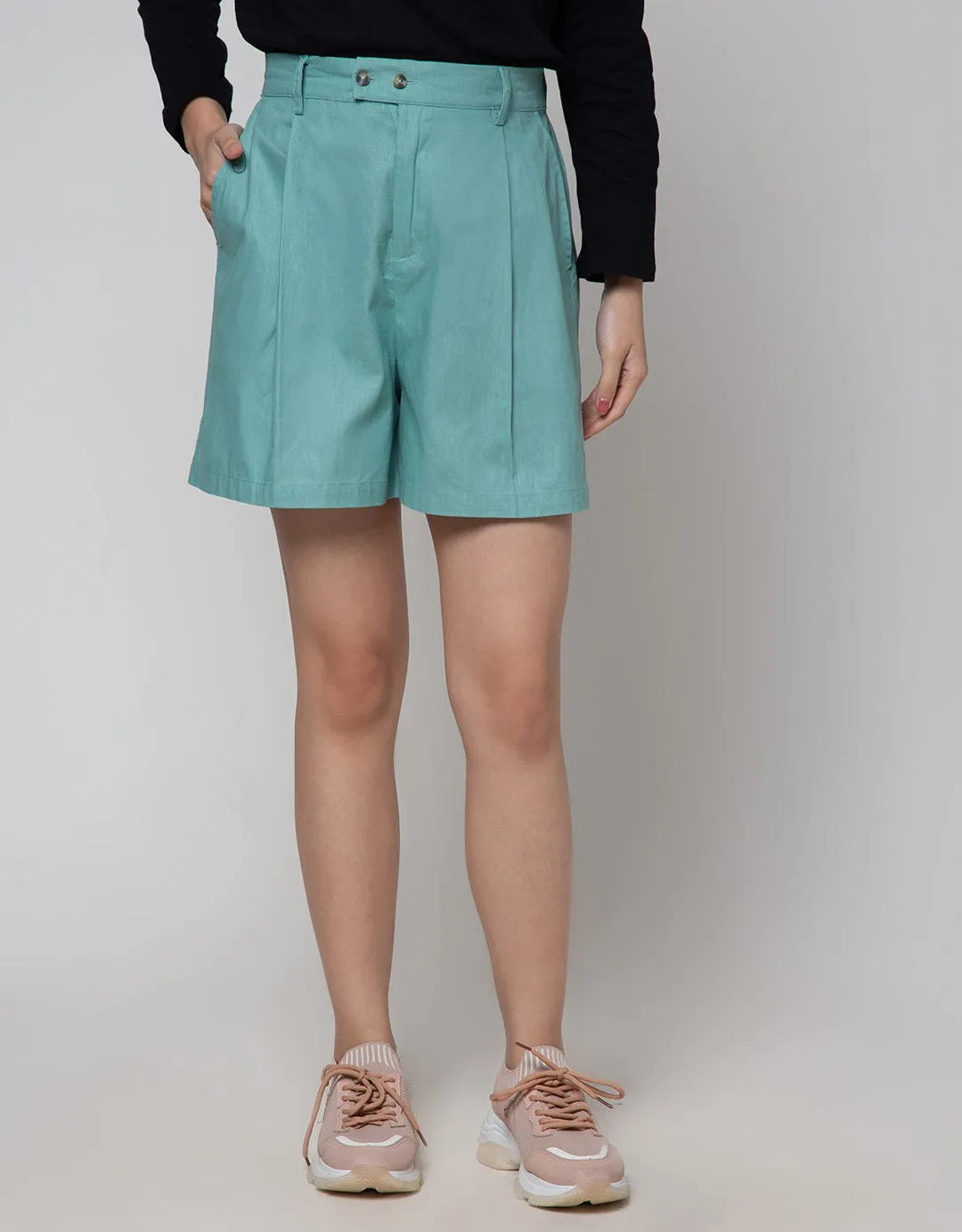 Details Short Pants Regular Fit With Button Opening