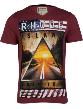 Dissident Rhode Island  printed cotton T-Shirt in Chestnut