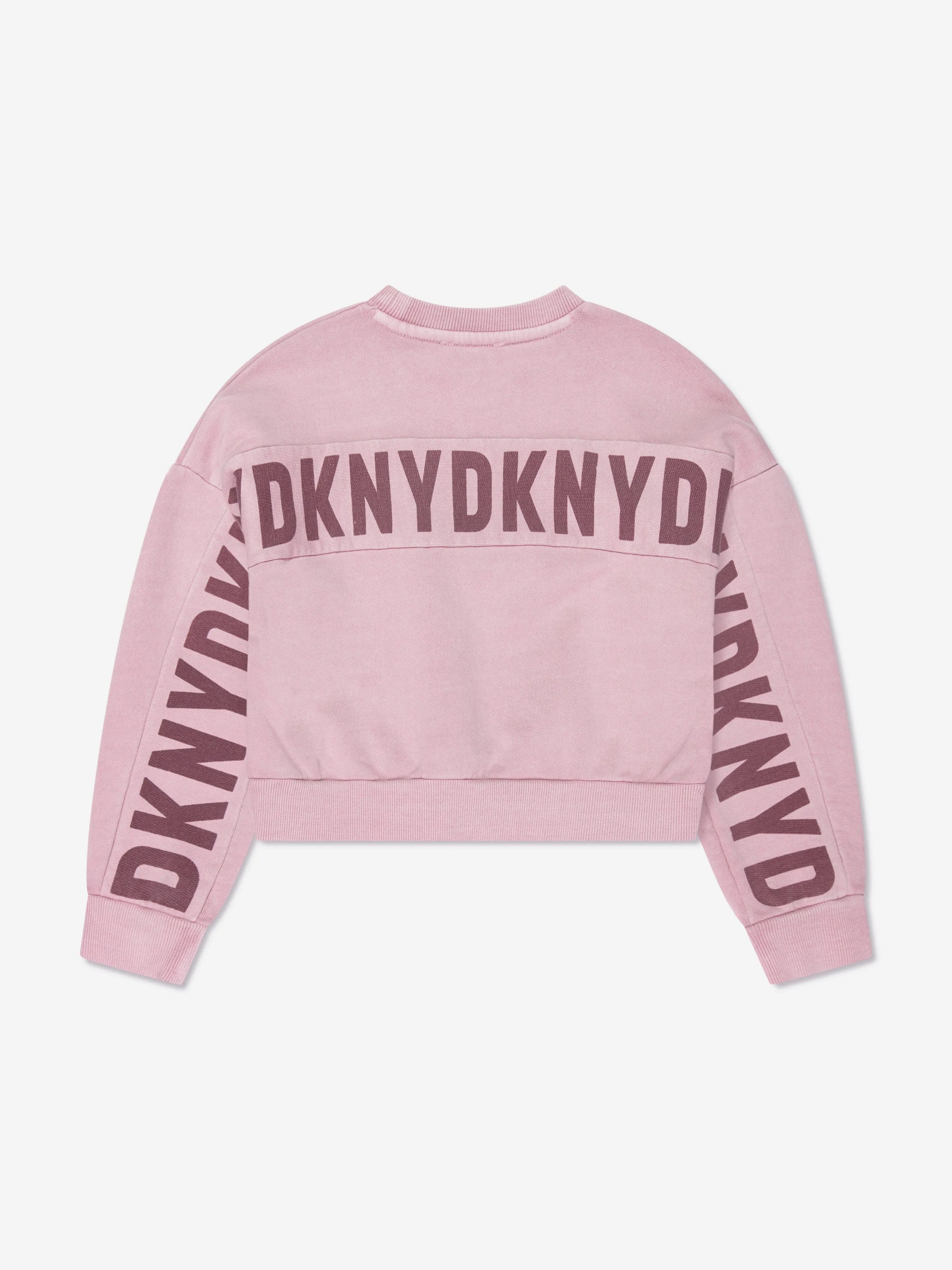 DKNY Girls Logo Sweatshirt in Purple