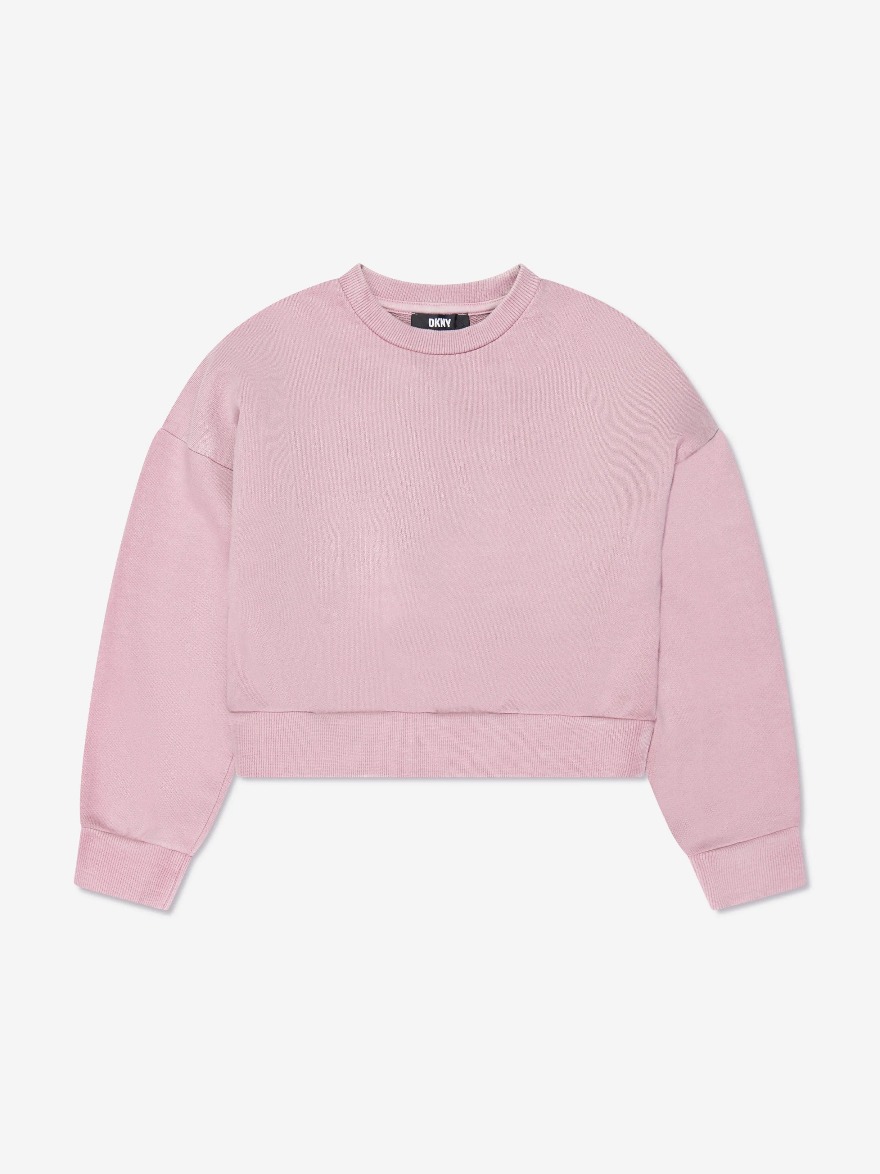 DKNY Girls Logo Sweatshirt in Purple