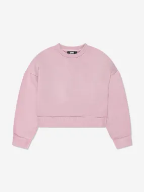 DKNY Girls Logo Sweatshirt in Purple