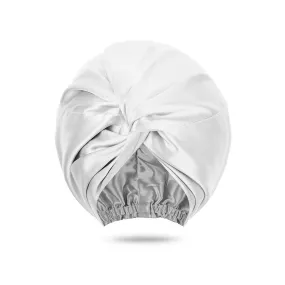 Double Layer Silk Bonnet - Silver Gray