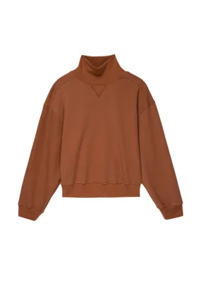 Eco Fleece Funnel Neck, Cocoa