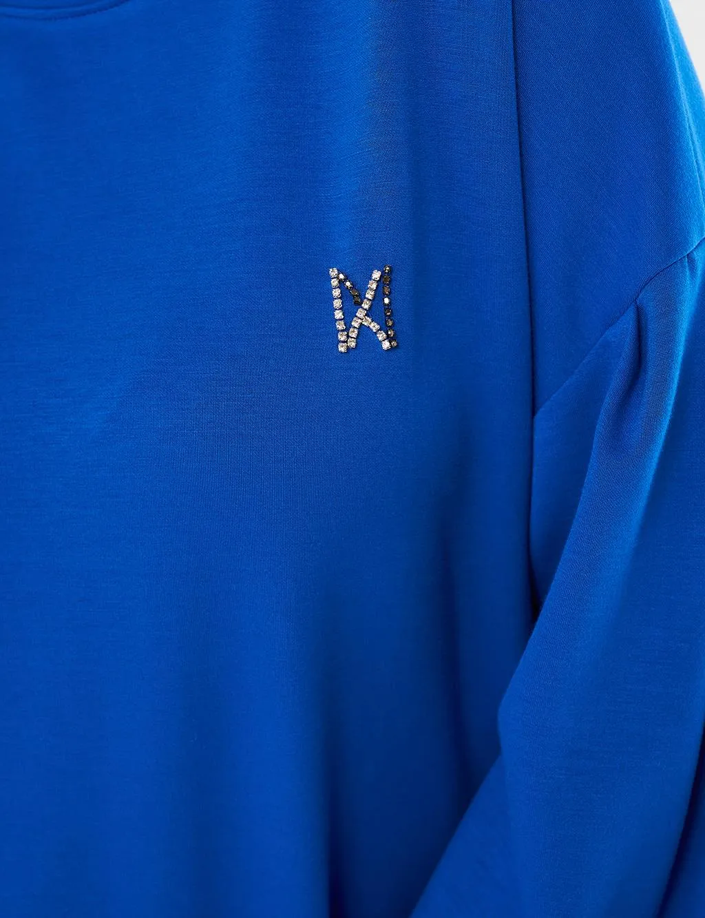 Embroidered Scuba Double Suit Saxe