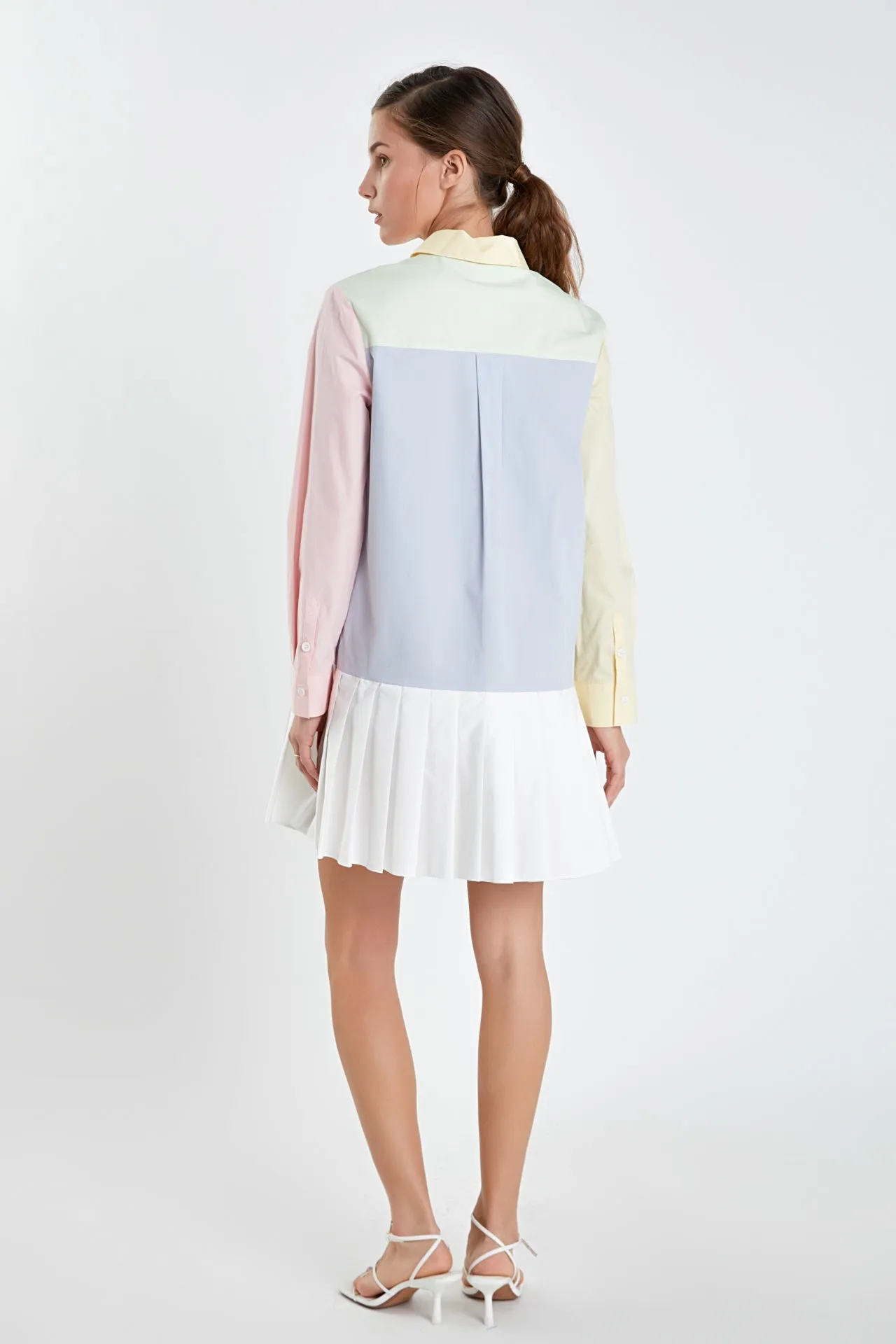 English Factory - Colorblocked Shirt Dress