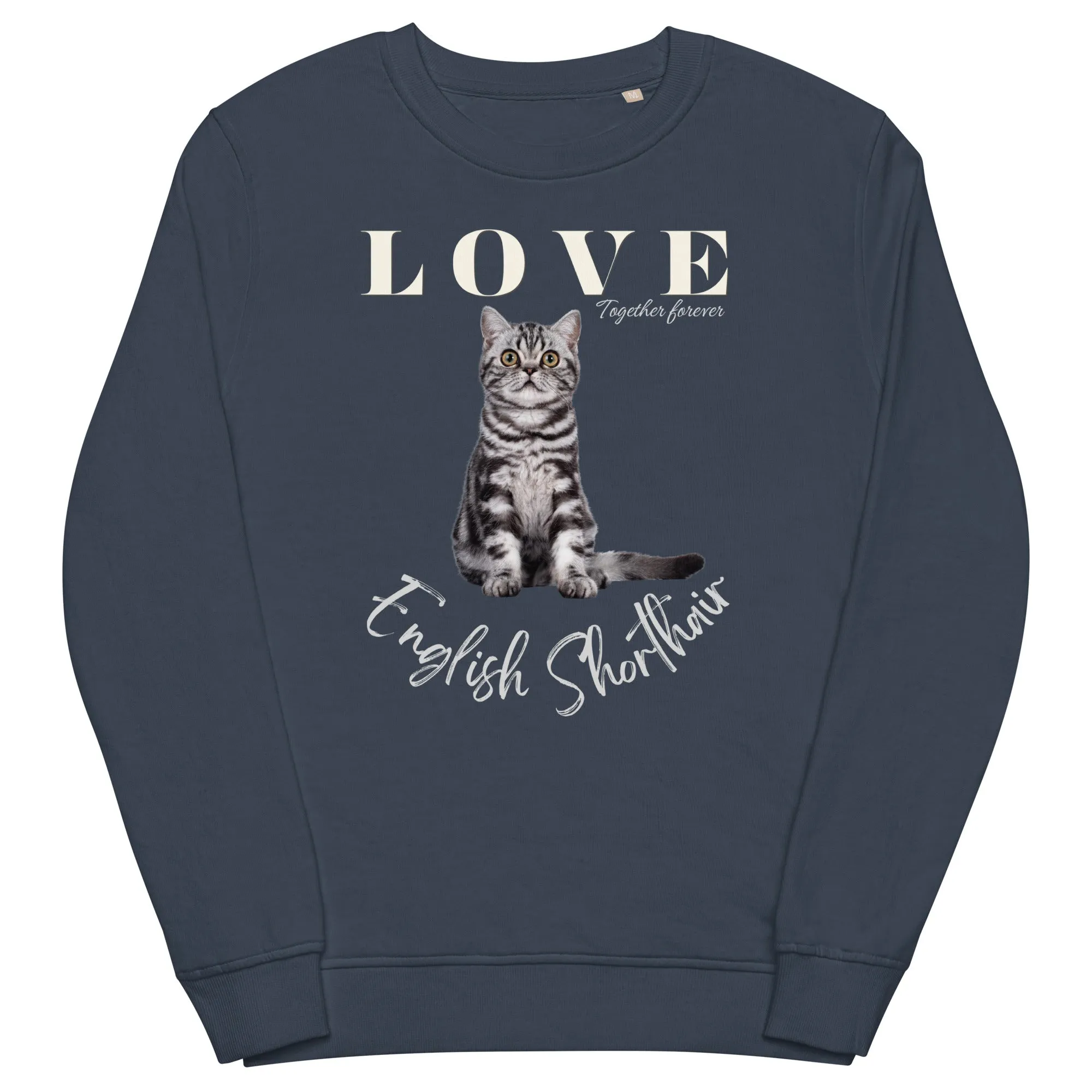English Shorthair, Unisex organic sweatshirt