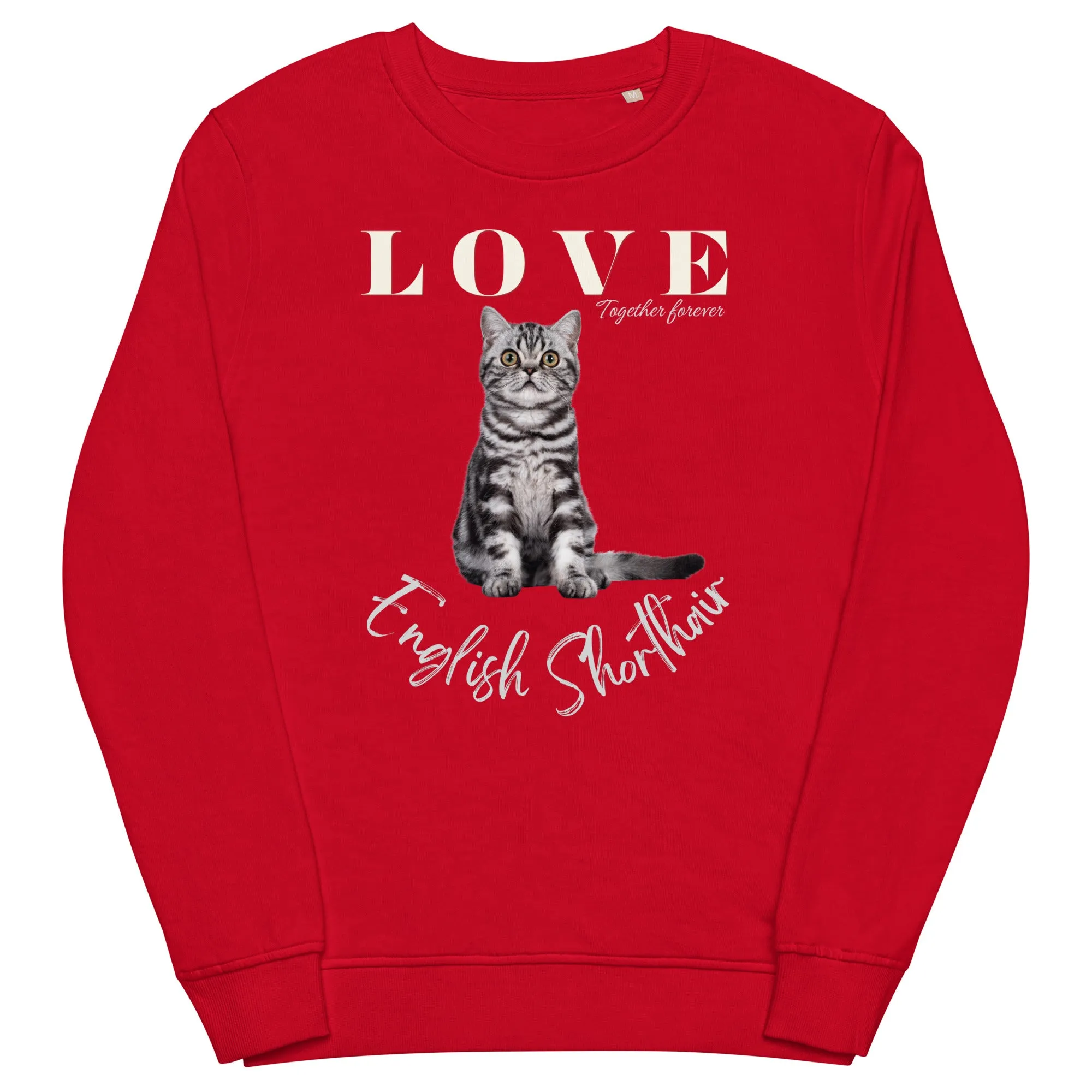 English Shorthair, Unisex organic sweatshirt