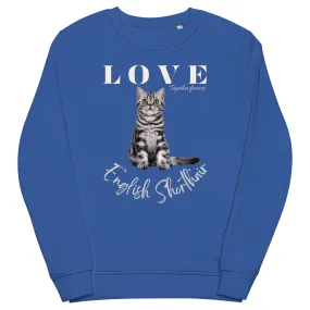English Shorthair, Unisex organic sweatshirt