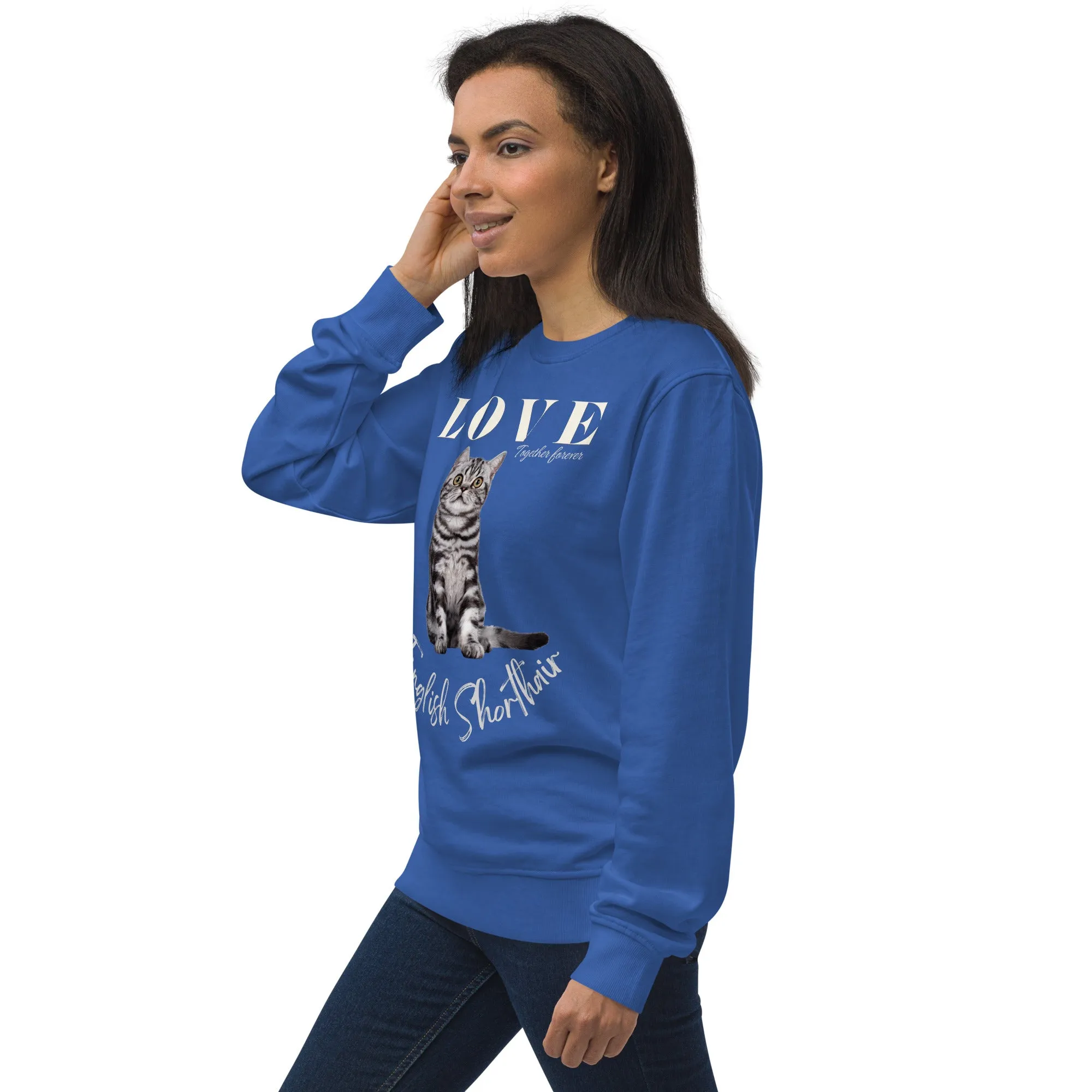 English Shorthair, Unisex organic sweatshirt