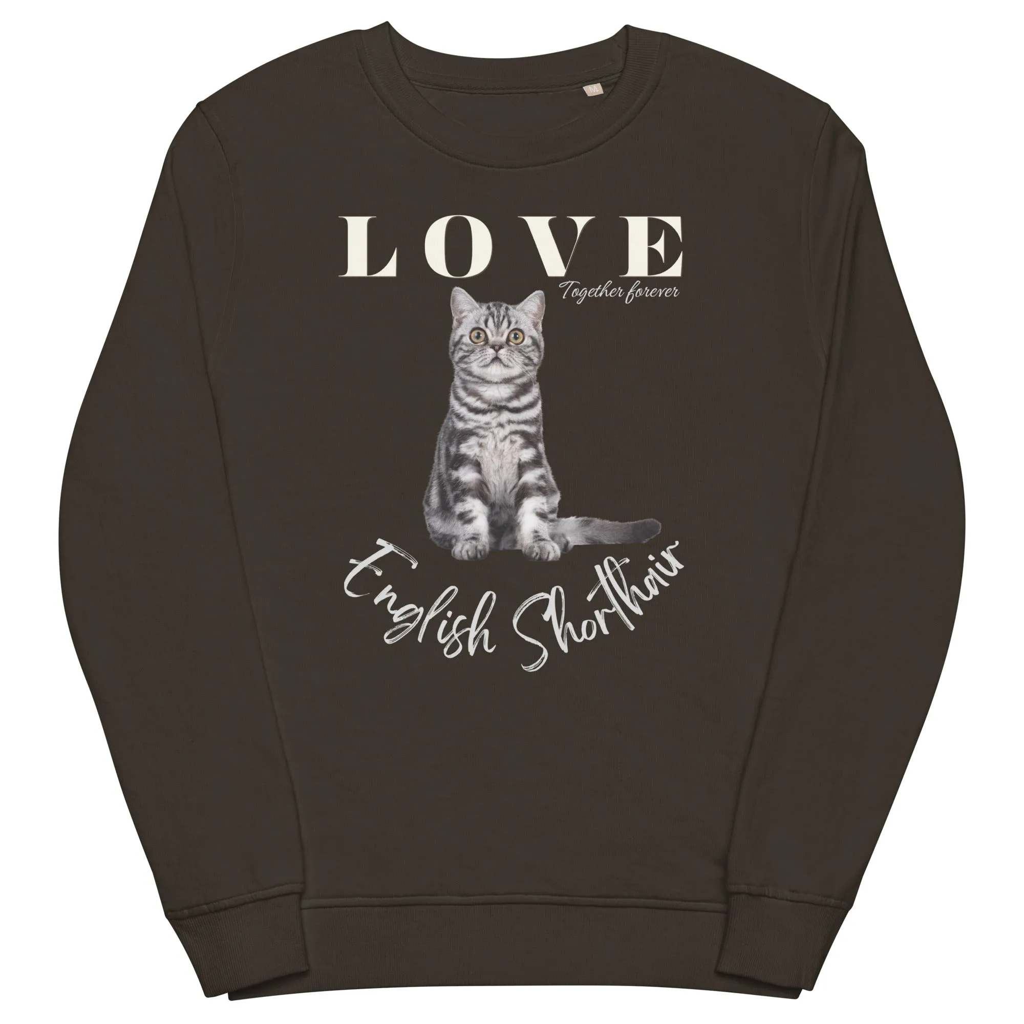 English Shorthair, Unisex organic sweatshirt