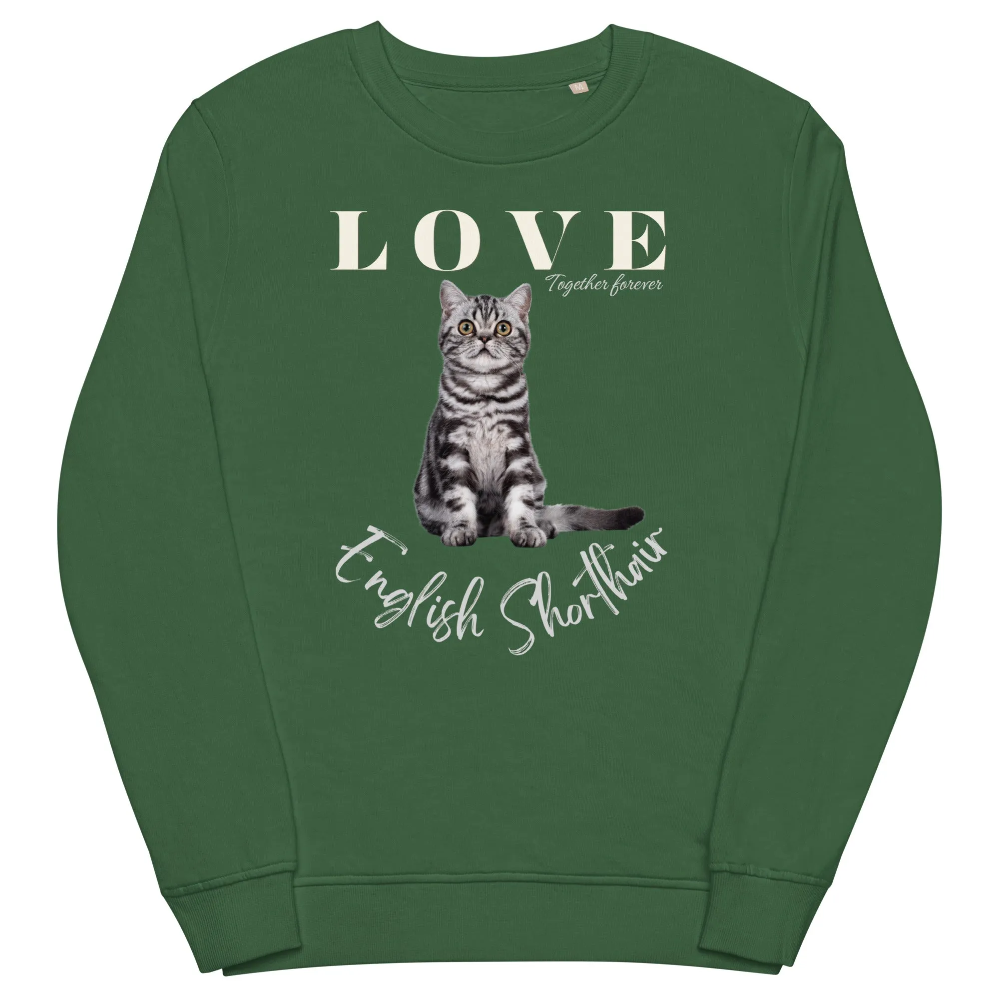 English Shorthair, Unisex organic sweatshirt