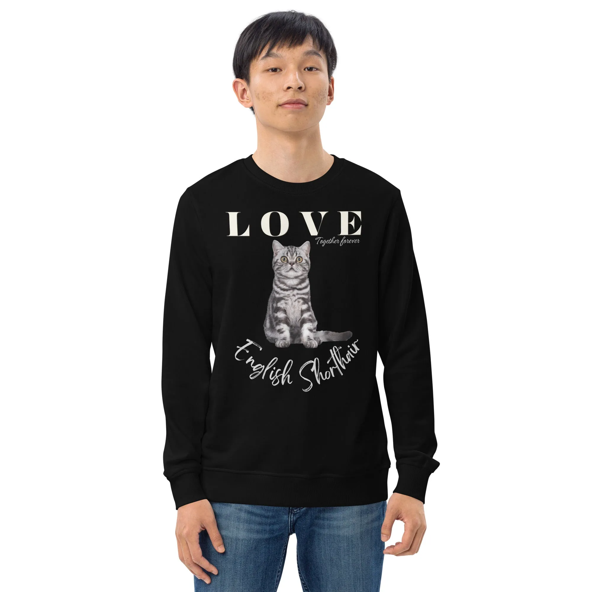 English Shorthair, Unisex organic sweatshirt