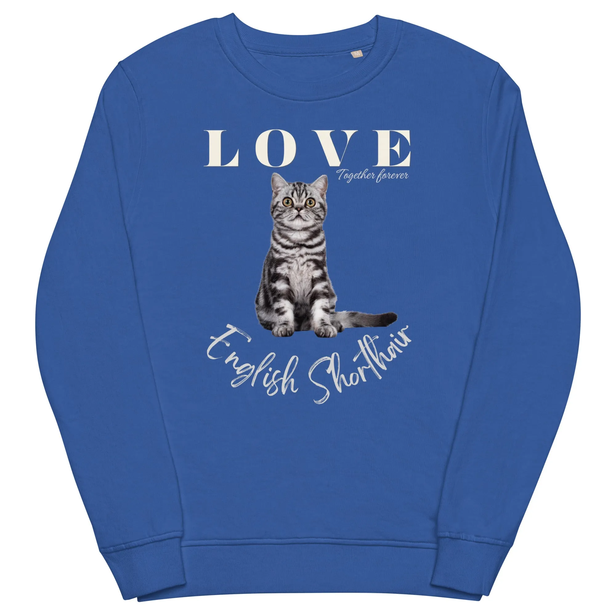 English Shorthair, Unisex organic sweatshirt