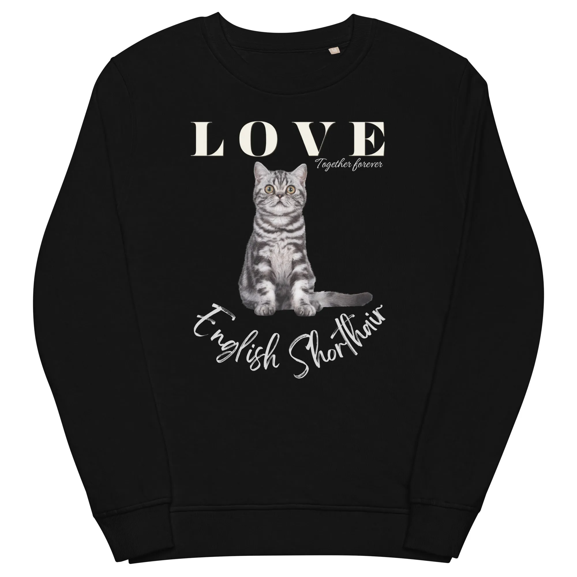 English Shorthair, Unisex organic sweatshirt