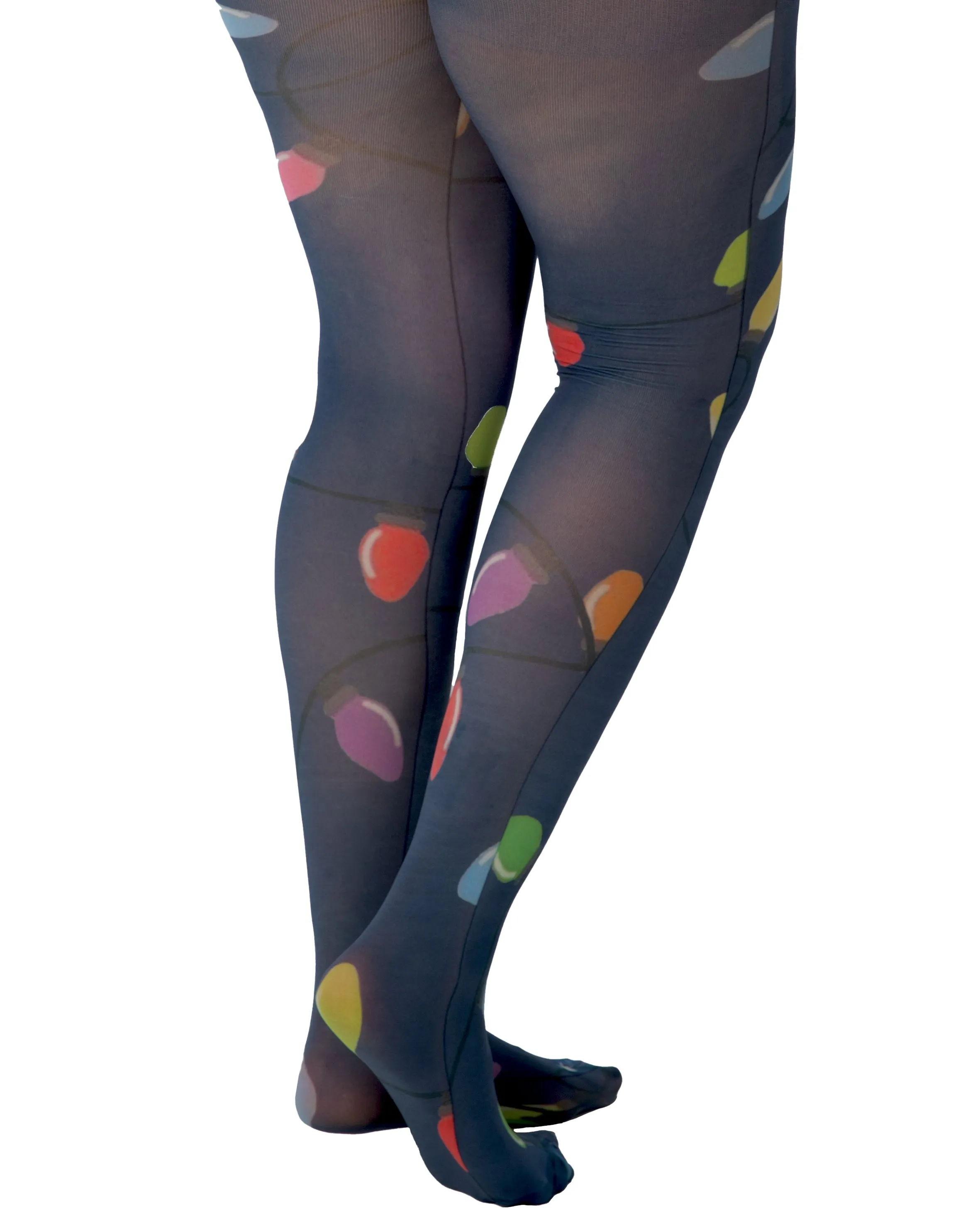 Fairy Lights Printed Curvy Super Stretch Tights