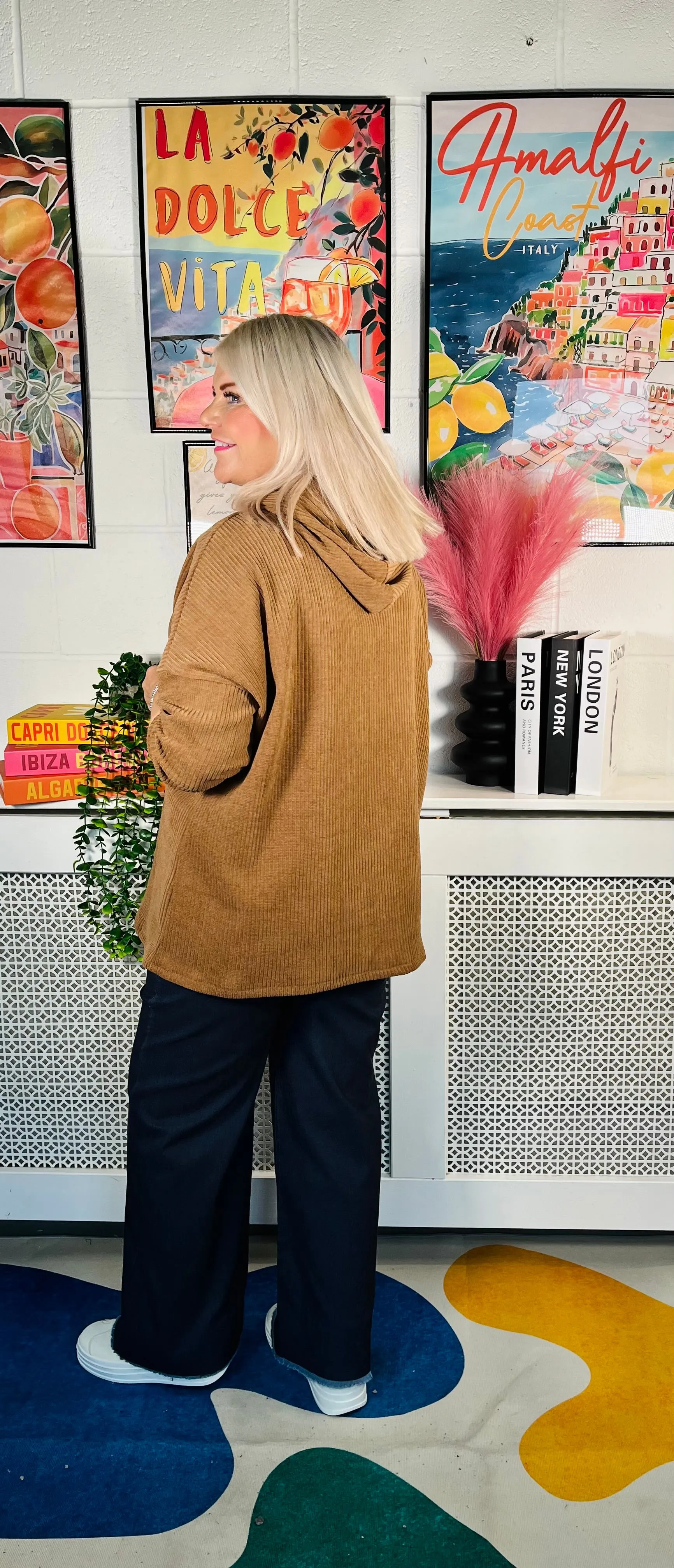 Faith Corduroy Hoodie - Teddy