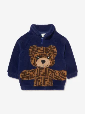 Fendi Kids Teddy Half-zip Sweatshirt