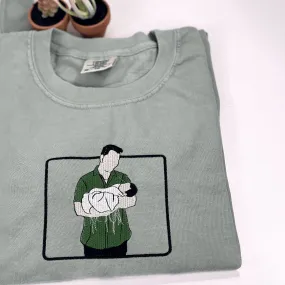 First Fathers Day Gift Idea with Custom Embroidered Comfort Color® T-Shirt