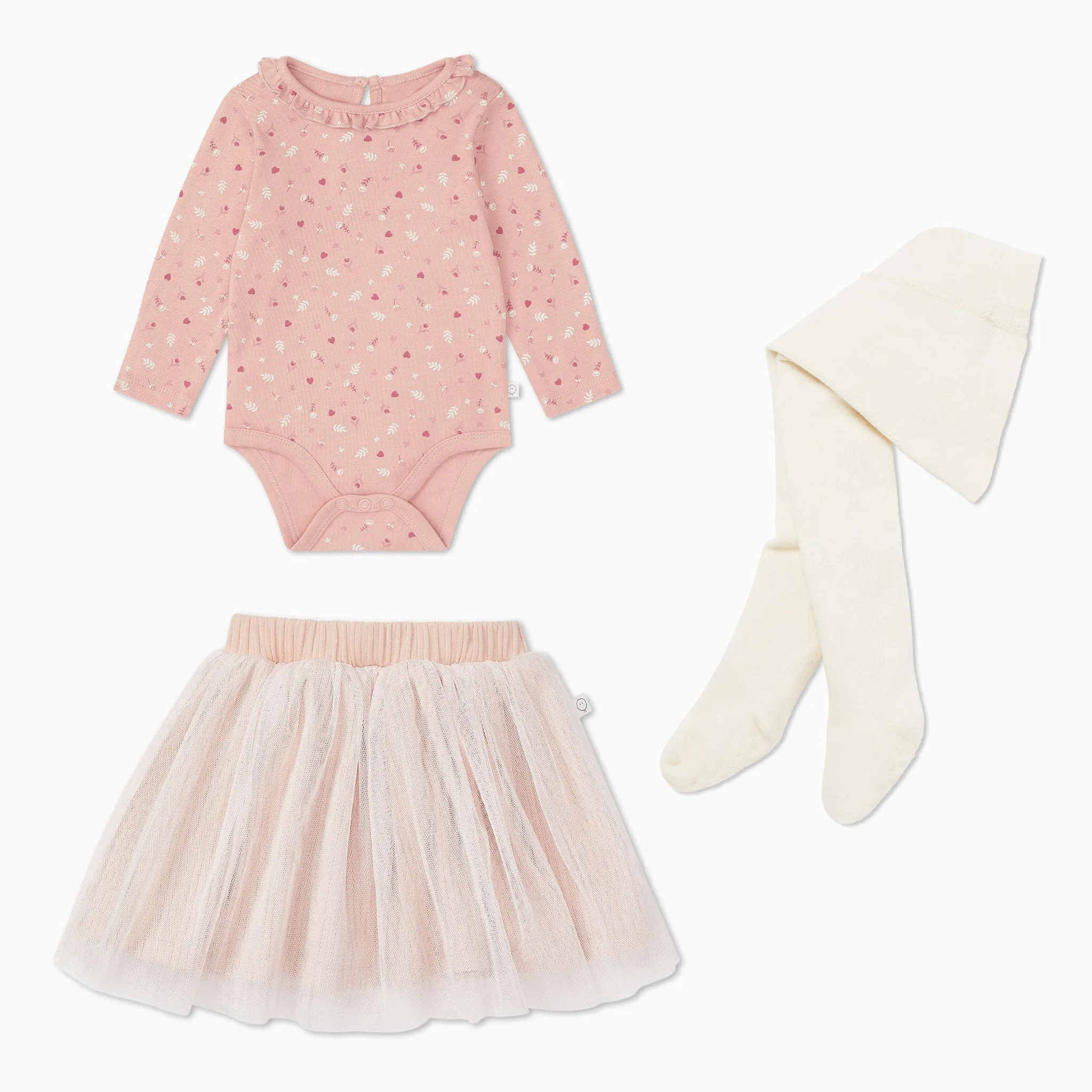 Floral Bodysuit, Tutu & Tights Outfit