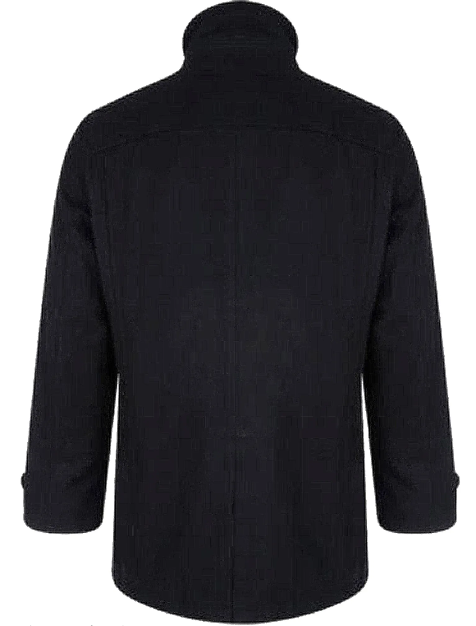 Funnel Neck WOOL BLEND Coat in Black - Dissident