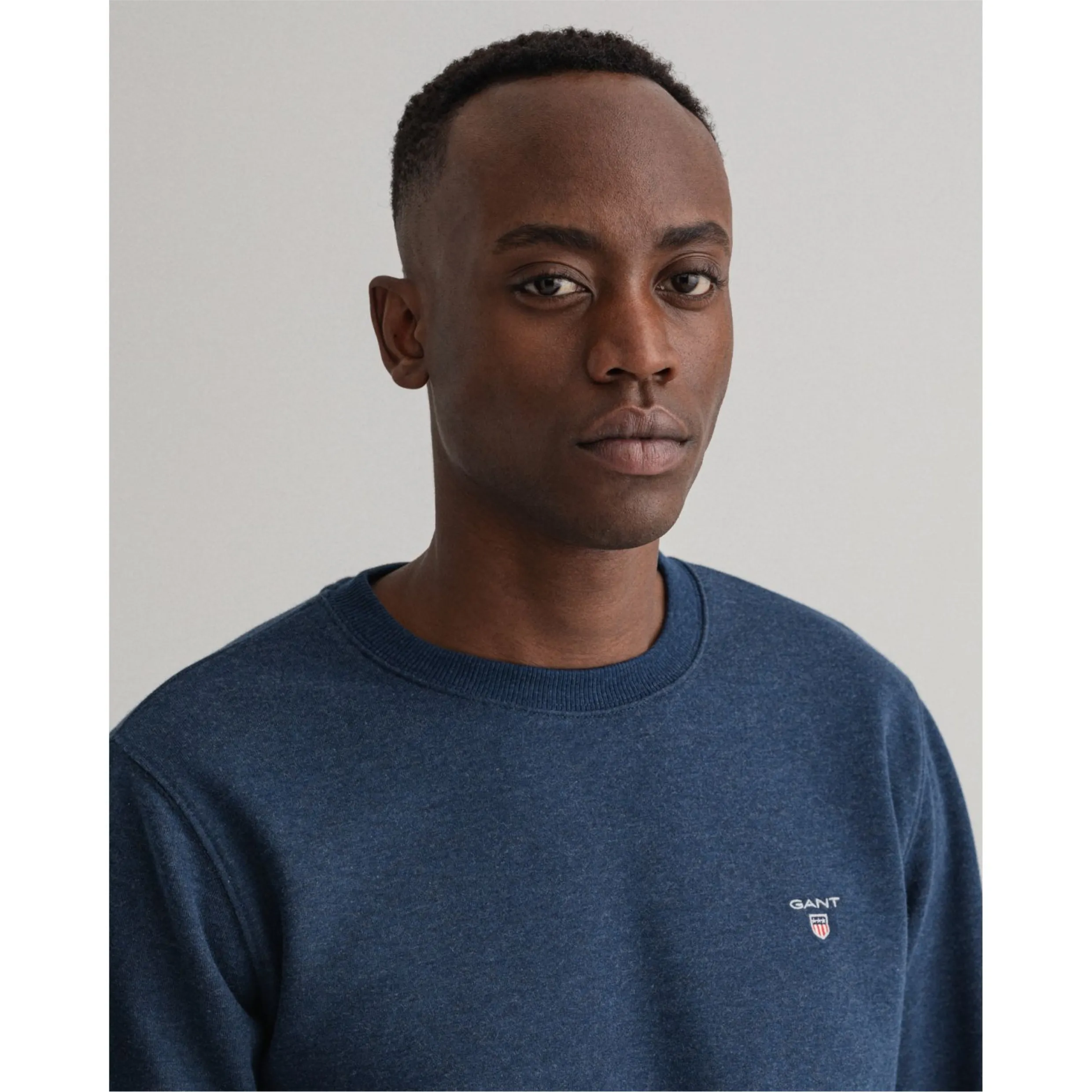 GANT Original Crew Neck Sweatshirt 2046072 - Marine Melange