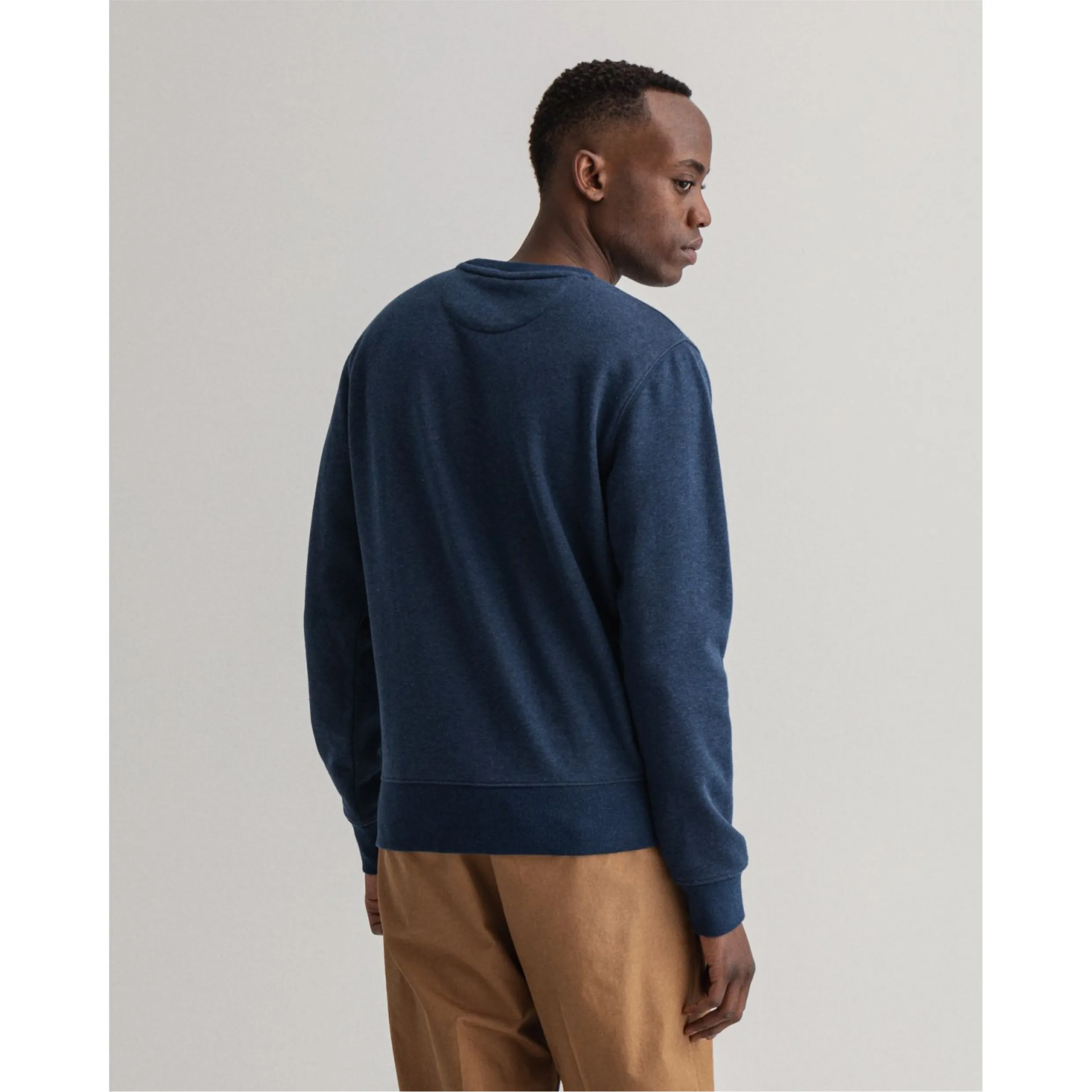 GANT Original Crew Neck Sweatshirt 2046072 - Marine Melange