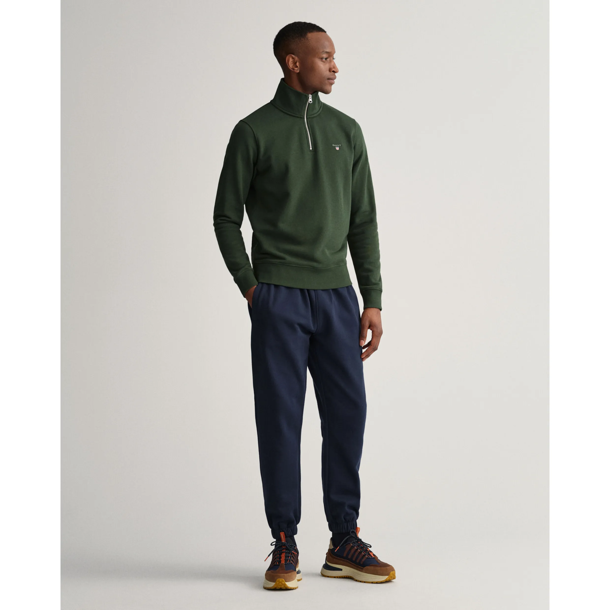GANT Original Half-Zip Sweatshirt 2038014 - Storm Green