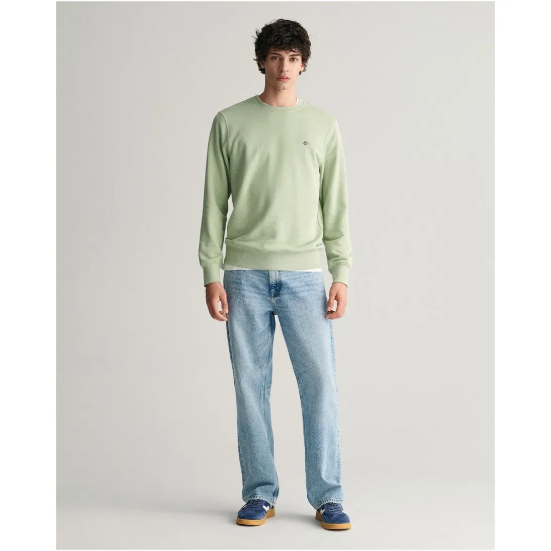 GANT Shield Crew Neck Sweatshirt Milky Matcha 2006065