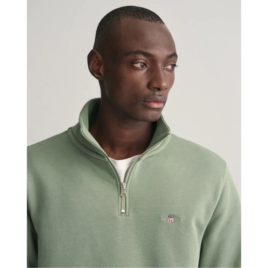 GANT Shield Half-Zip Sweatshirt 2008005 Dry Green