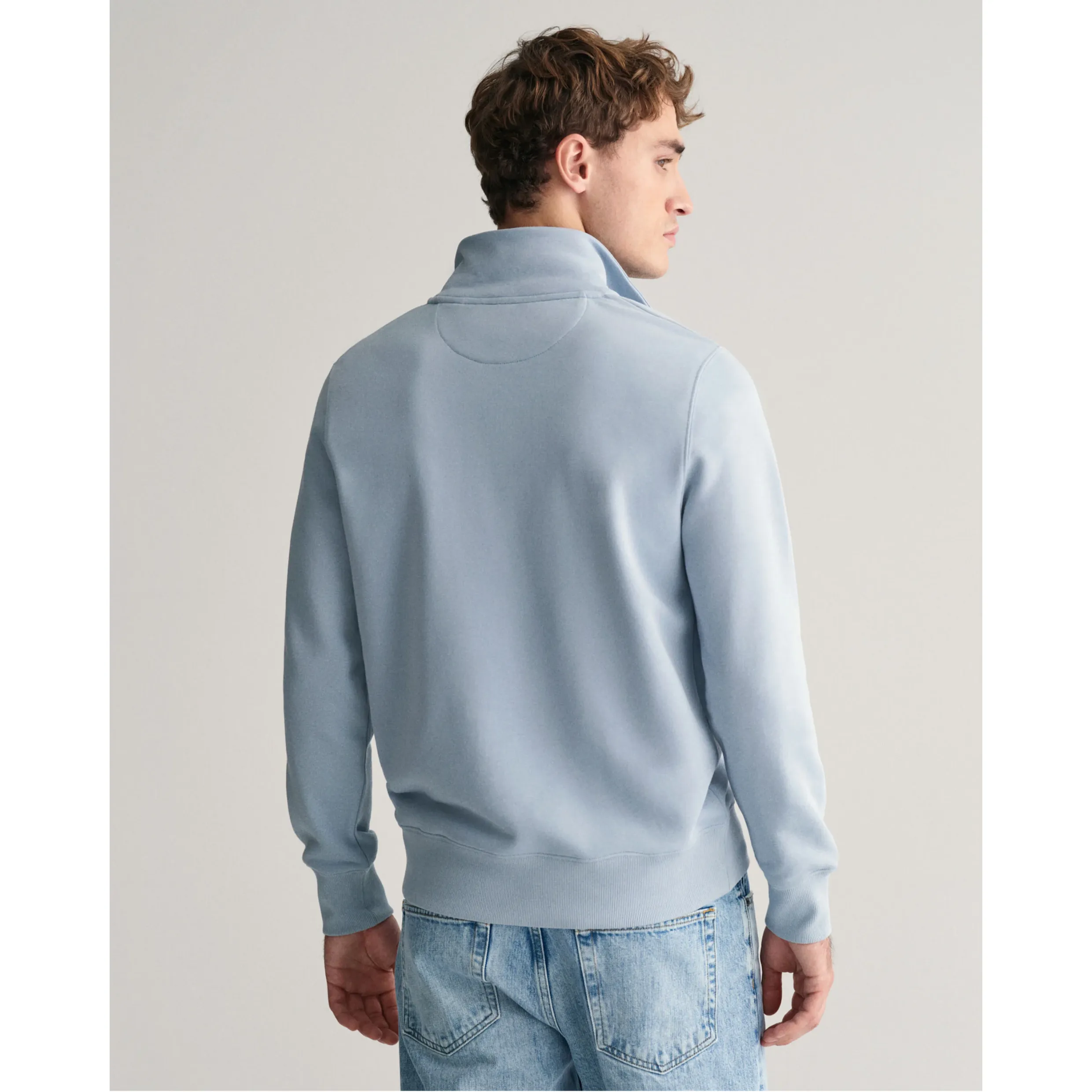 GANT Shield Half-Zip Sweatshirt Dove Blue 2008005