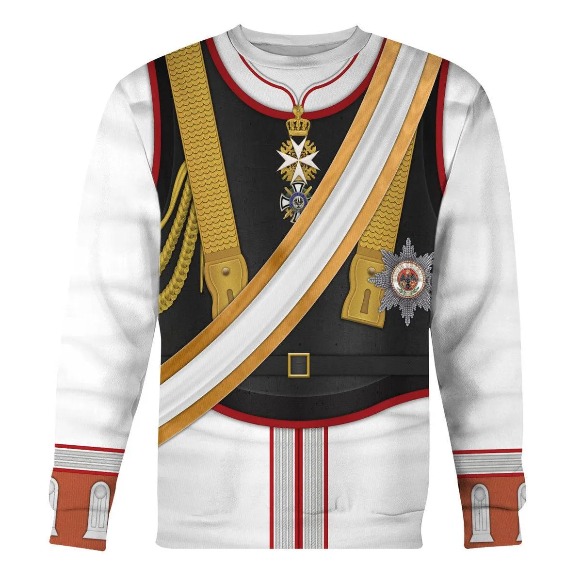 Gearhomie Kaiser Wilhelm II Uniform Garde du German Emperor Costume Hoodie Sweatshirt T-Shirt Tracksuit