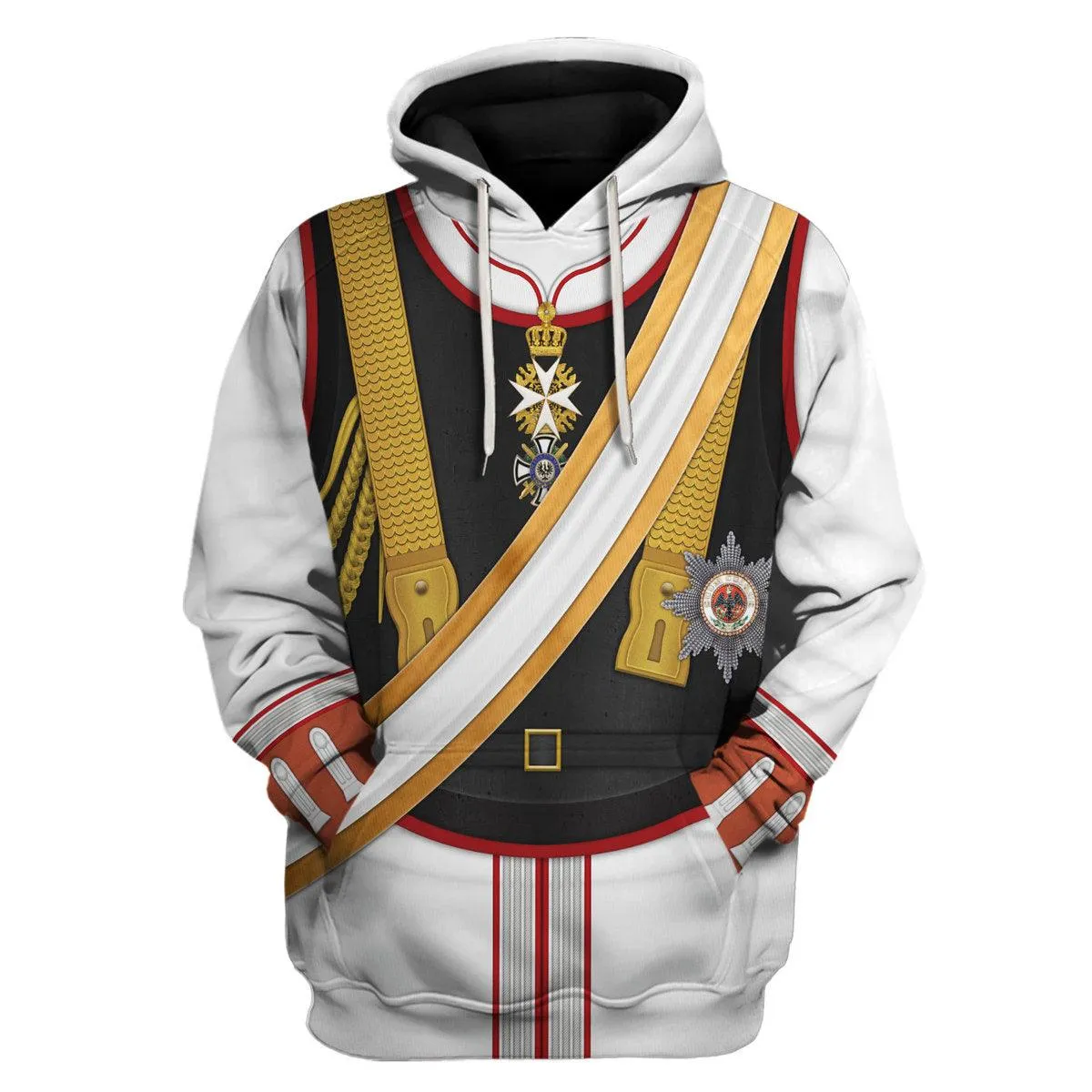 Gearhomie Kaiser Wilhelm II Uniform Garde du German Emperor Costume Hoodie Sweatshirt T-Shirt Tracksuit