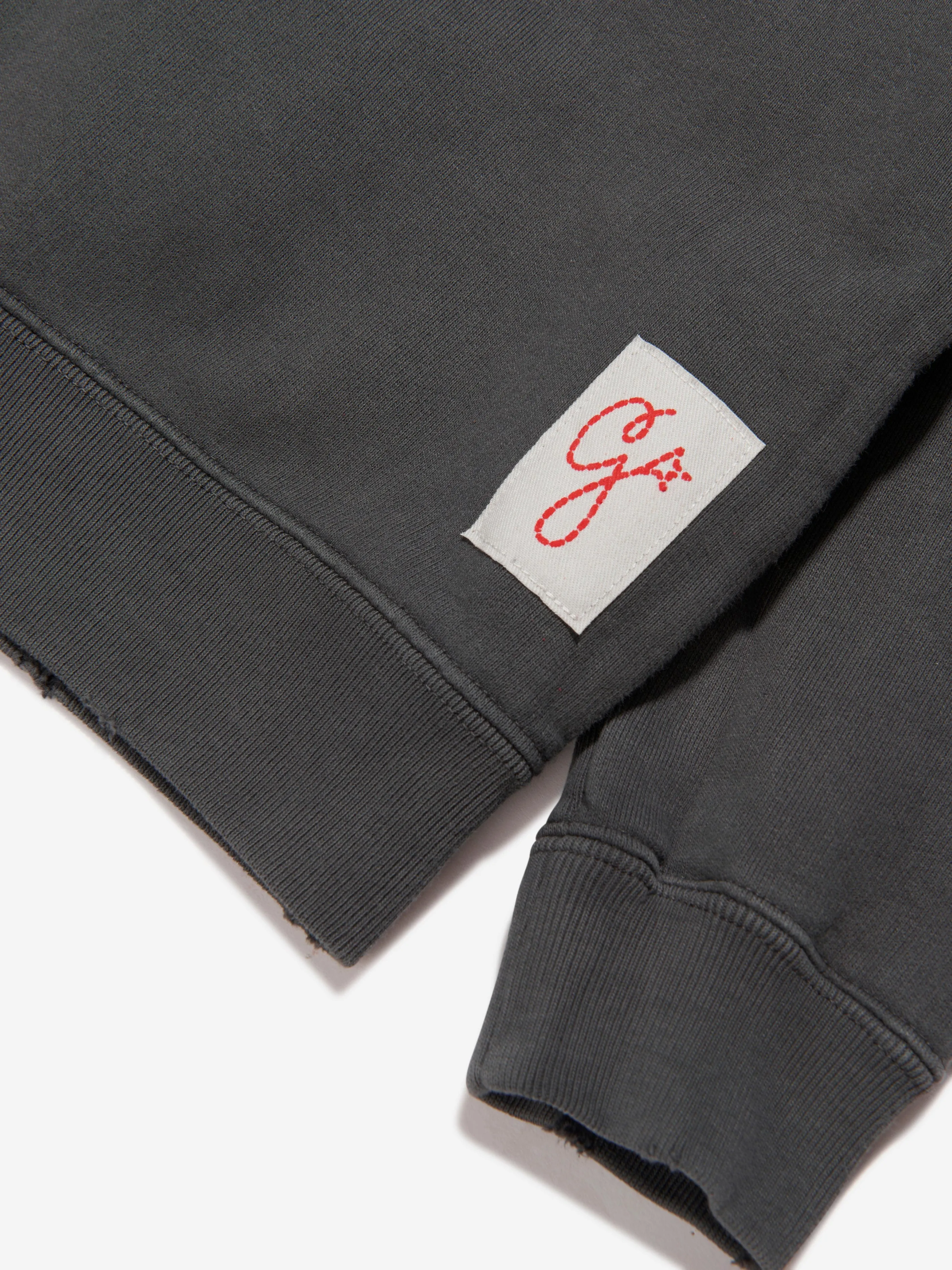 Golden Goose Girls Crystal Logo Sweatshirt in Grey