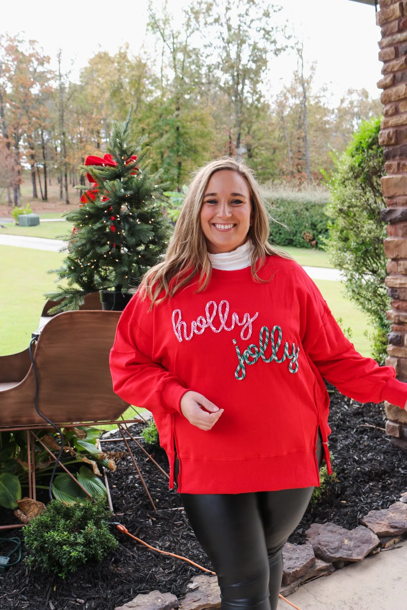 Holly Jolly Red Christmas Sweatshirt