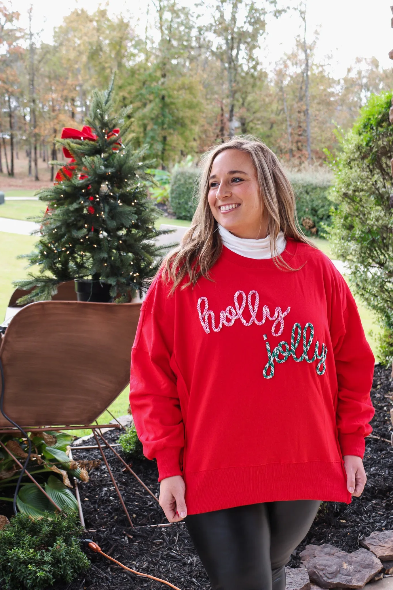 Holly Jolly Red Christmas Sweatshirt