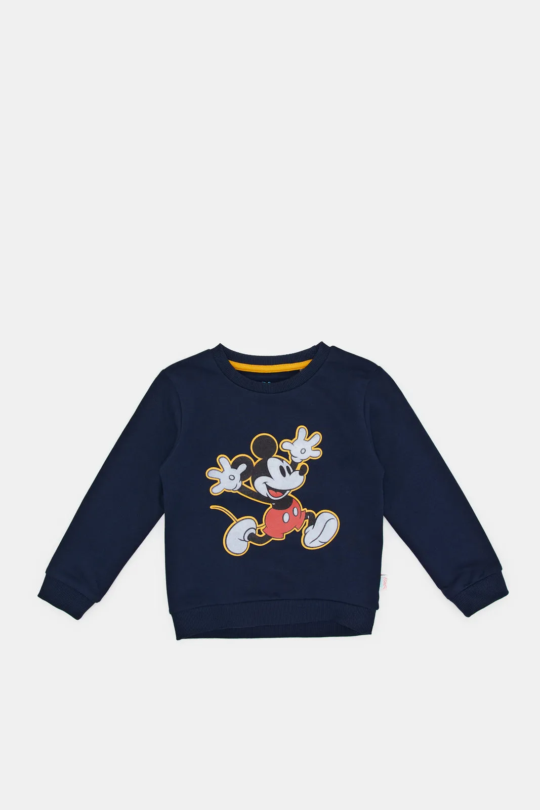 Infant Boys Grey And Navy Printed Sweatshirt Set (Pack Of 2)
