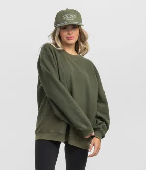 Inside Out Fuzzy Sweatshirt - Cedar