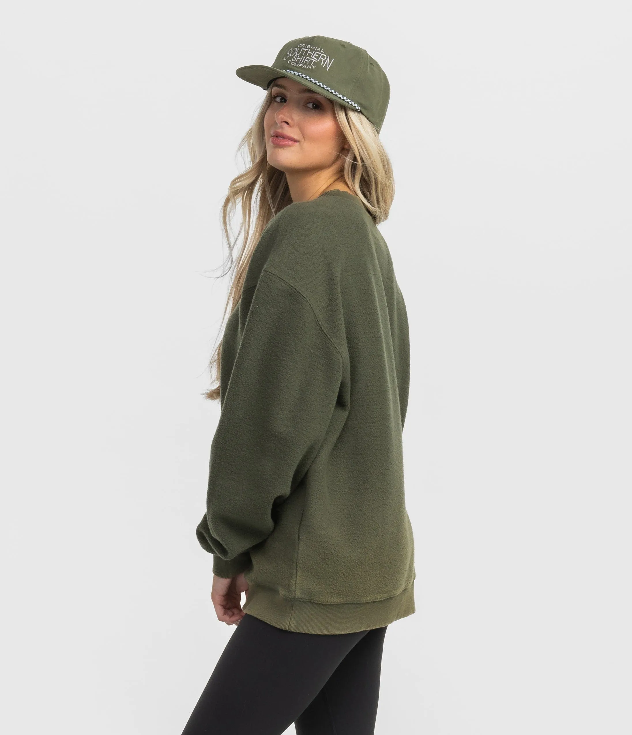 Inside Out Fuzzy Sweatshirt - Cedar