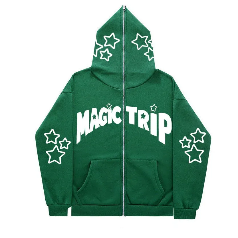 INSTOCK - 2023 cross-border full face zipper sweatshirt