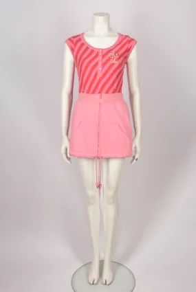 JEREMY SCOTT PINK SWEATSHIRT MINI SKIRT
