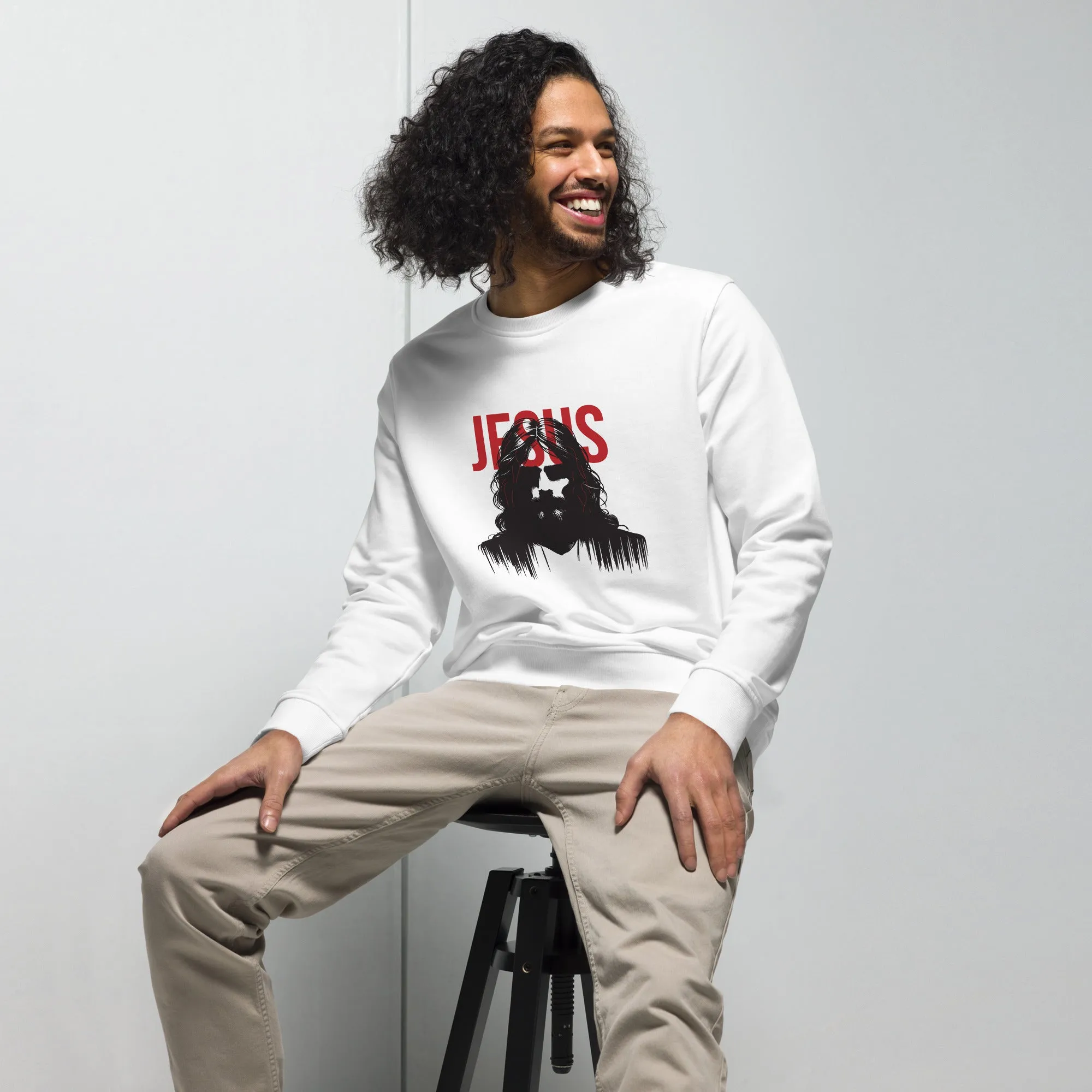 Jesus Graphics Men Organic Sweatshirt
