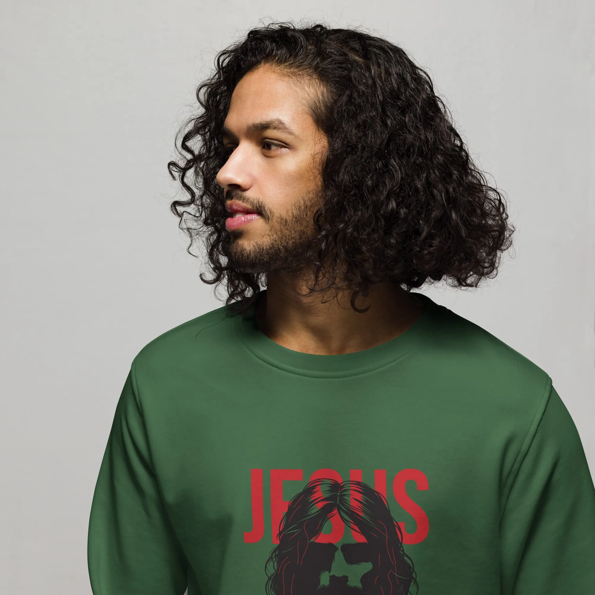 Jesus Graphics Men Organic Sweatshirt