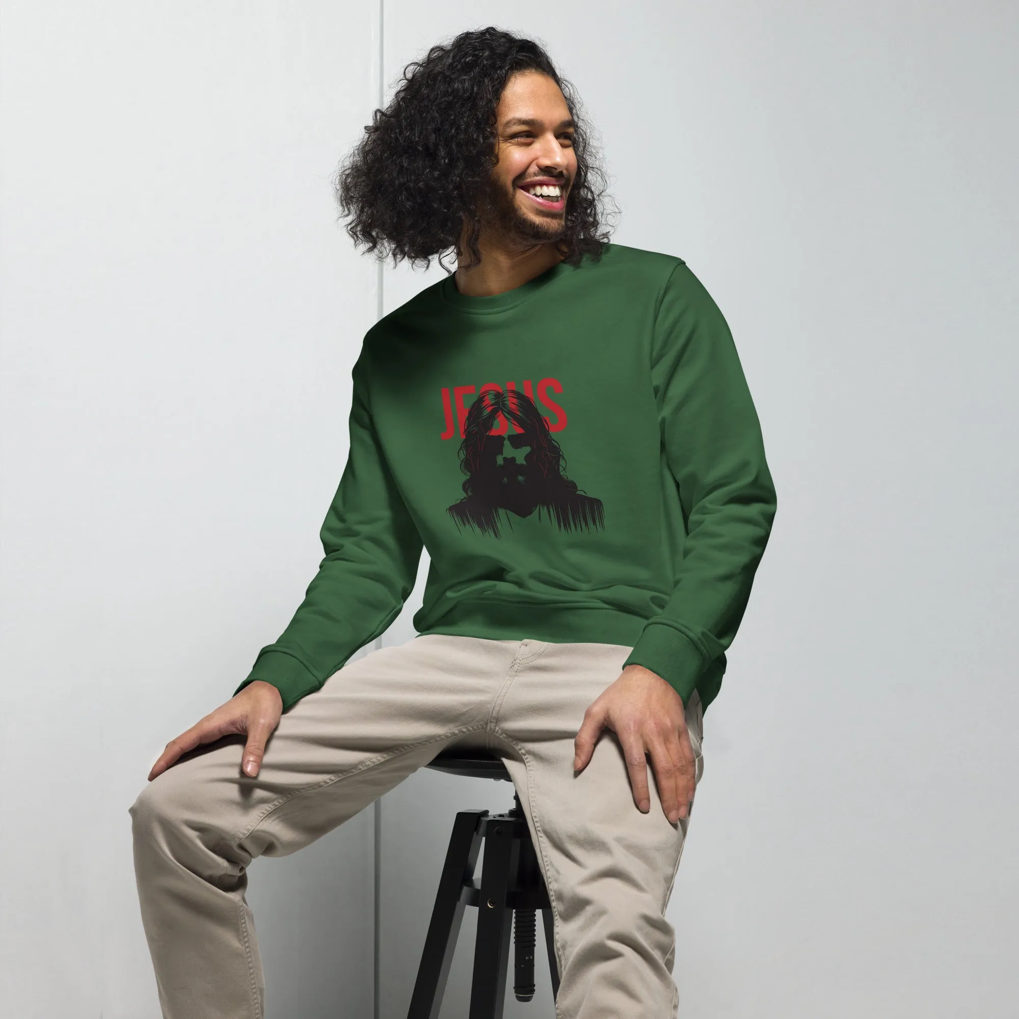 Jesus Graphics Men Organic Sweatshirt