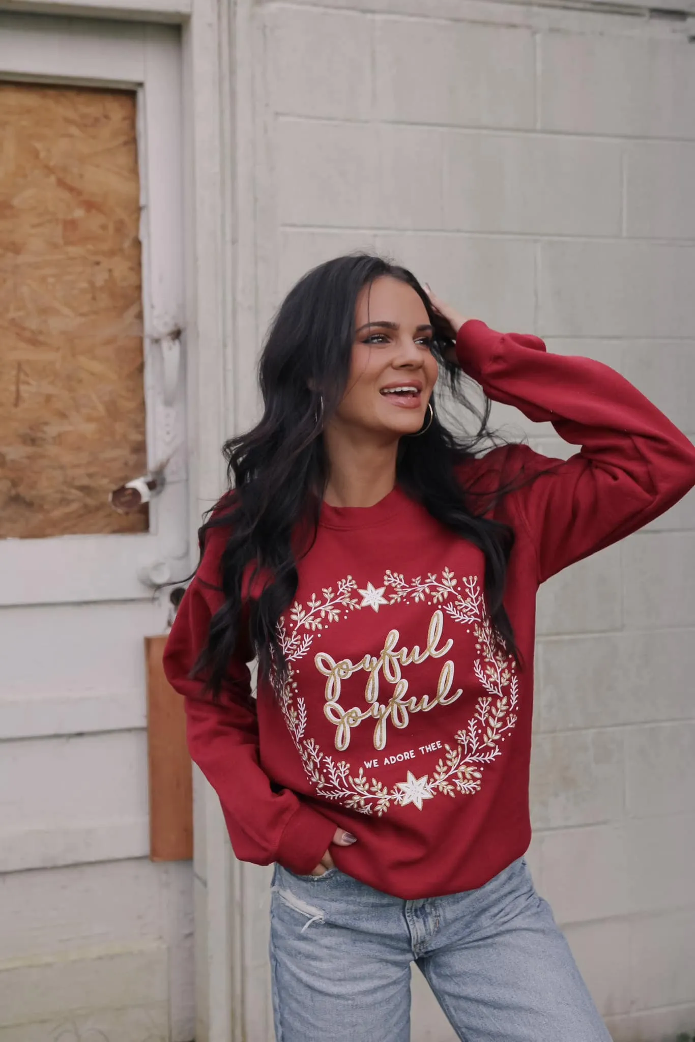 Joyful Joyful Long Sleeve Sweatshirt Top *FINAL SALE*