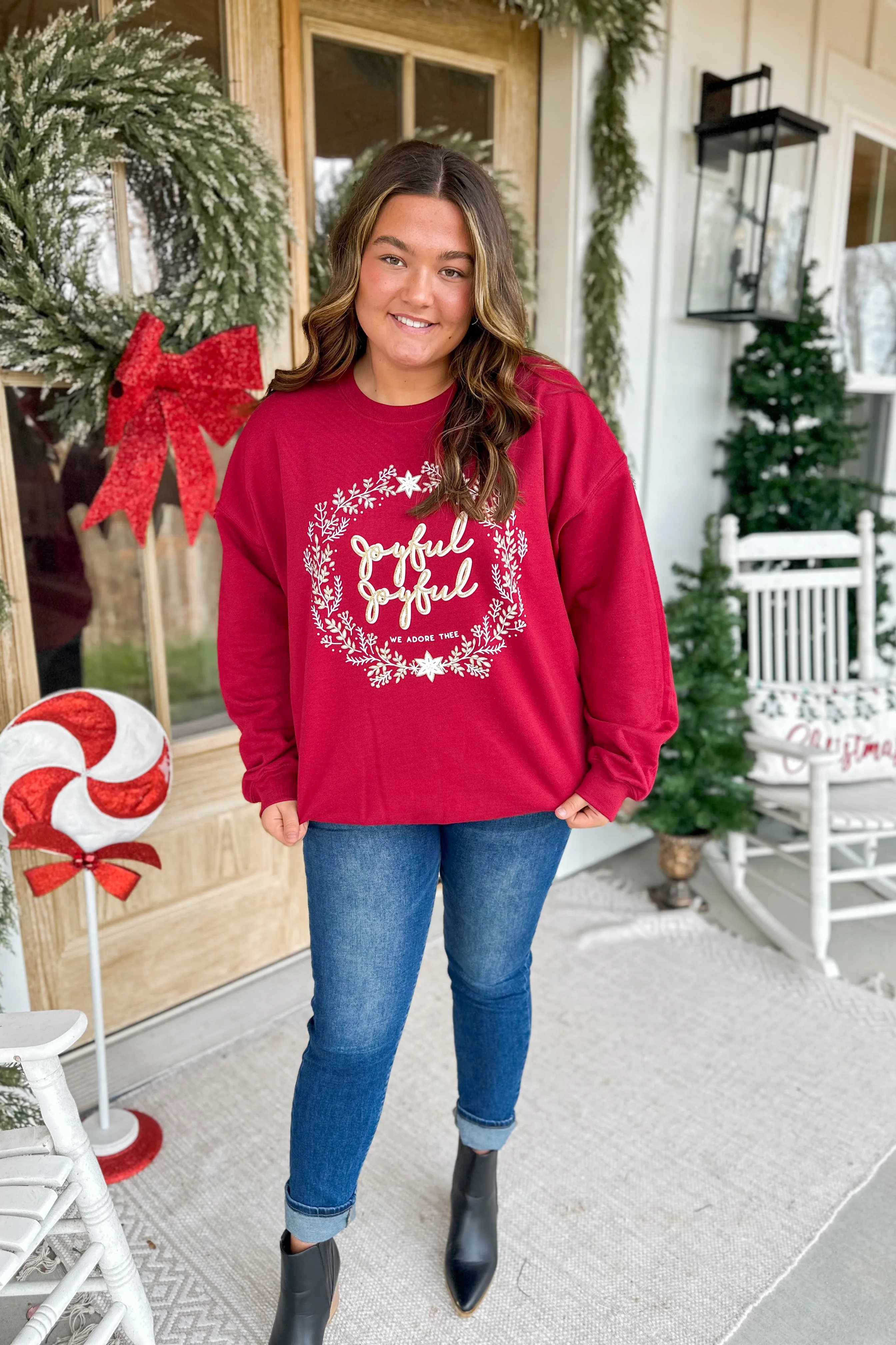 Joyful Joyful Long Sleeve Sweatshirt Top *FINAL SALE*