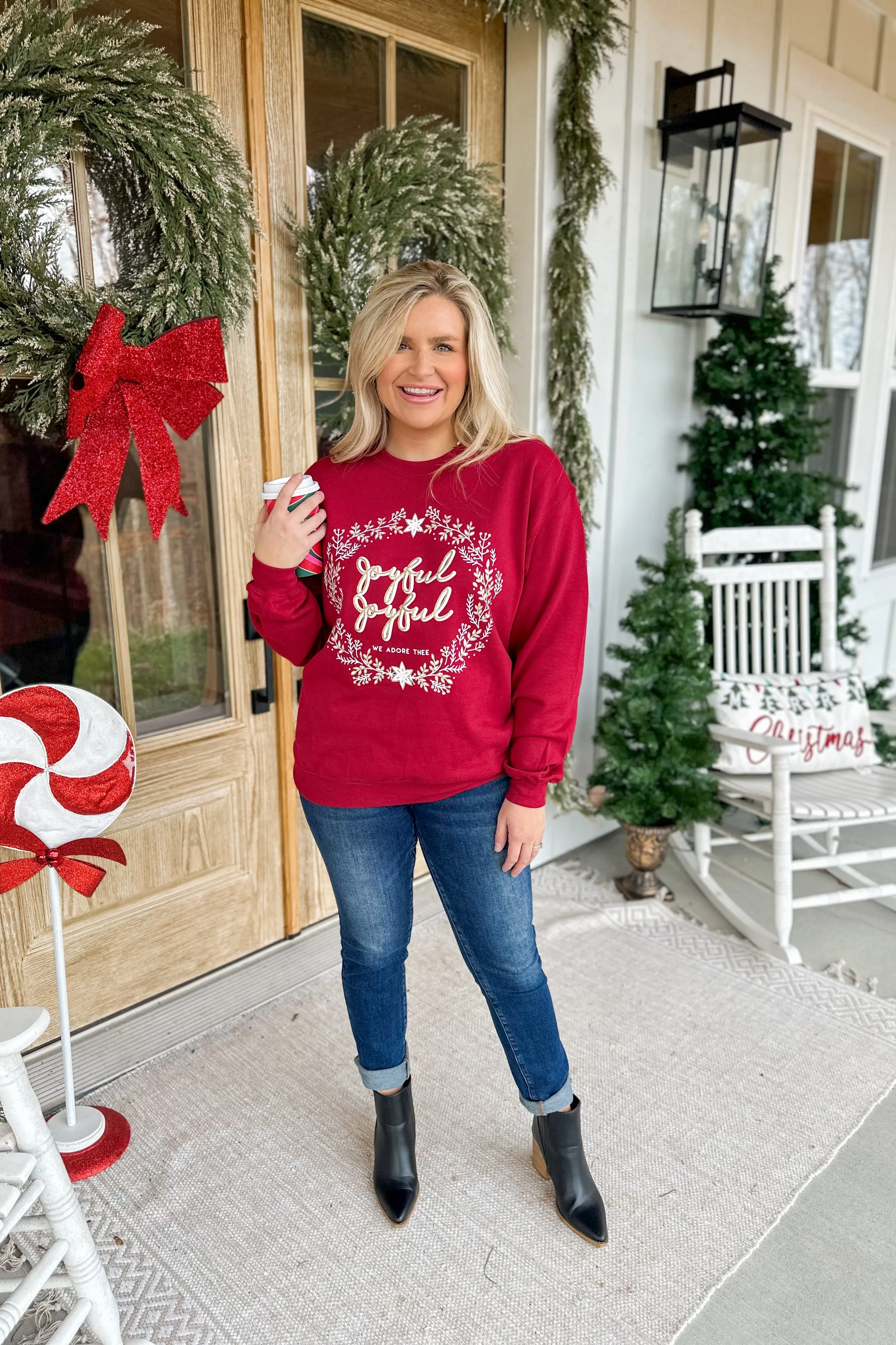 Joyful Joyful Long Sleeve Sweatshirt Top *FINAL SALE*